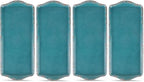Gourmet Art Crackle Set of 2 Melamine Rectangular Serving Trays/Platters Aquamarine blue 15" (Pack of 2) in