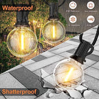 GPATIO 120FT Outdoor String Lights, Waterproof Patio Lights with 64 Hanging Lights Globe G40 Bulbs, 2700k, alternate view 5