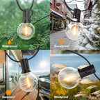 GPATIO Outdoor String Lights, 150FT G40 Bulbs Shatterproof Patio Lights, Waterproof Dimmable Hanging Outdoor, alternate view