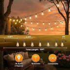 GPATIO Outdoor String Lights, 50FT ST38 Bulbs Shatterproof Patio Lights, Waterproof Dimmable Outside Hanging, alternate view