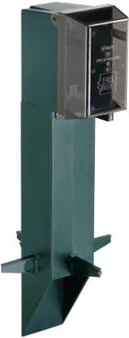 GPD19G-1 Gard-N-Post Low-Profile Outdoor Landscape Lighting Post Enclosure with Outlet Cover, 19.5-Inch, Green