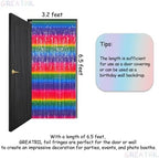 Gradient Neon Party Streamers Backdrop Decorations 3.2ft x 8.2ft 2 Packs, alternate view 6