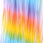 Gradient Pastel Foil Fringe Curtain - Pastel Color Backdrop Streamers for Kids