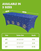 Graduation 2026 Spandex Tablecloth 6ft 2 Pack Blue, alternate view 5