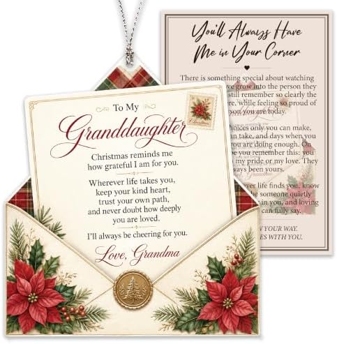 Granddaughter Ornament 2026, Granddaughter Gifts from Grandma, Granddaughter Christmas Ornament, for Grandkids