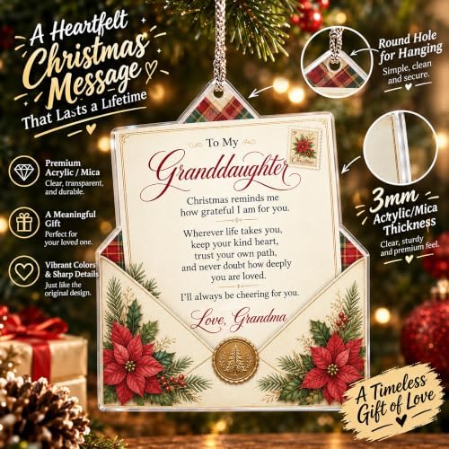 Granddaughter Ornament 2026, Granddaughter Gifts from Grandma, Granddaughter Christmas Ornament, for Grandkids, alternate