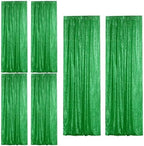 Grass Green Sequin Backdrop Curtain 6 Panels 2FTx8FT Glitter Grass Green Background Drapes Sparkle Photography