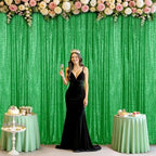 Grass Green Sequin Backdrop Curtain 7FTx7FT Glitter Grass Green Background Drapes Sparkle Photography Backdrop, alternate