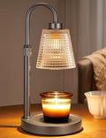 Gray Candle Warmer Lamp with Timer, Dimmable Candle Warmer for Jar Candles, Height Adjustable Wax Melts Warmer
