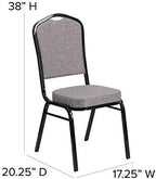 Gray Crown Back Stacking Banquet Chair, 4-Pack, alternate view 2