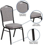 Gray Crown Back Stacking Banquet Chair, 4-Pack, alternate view 4