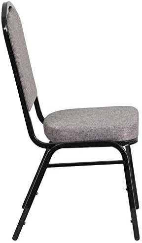 Gray Crown Back Stacking Banquet Chair, 4-Pack, alternate view 6