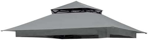 Gray Gazebo Cover Compatible with COOS Bay 11x11, CoolSpot 11'x11'
