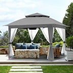 Gray Gazebo Cover Compatible with COOS Bay 11x11, CoolSpot 11'x11', alternate view 2