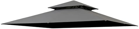 Gray Replacement Gazebo Cover Compatible with ABC 9X9ft in 9X9ft