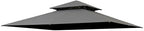 Gray Replacement Gazebo Cover Compatible with ABC 9X9ft in 9X9ft