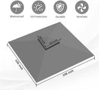 Gray Replacement Gazebo Cover Compatible with ABC 9X9ft in 9X9ft, alternate view 5