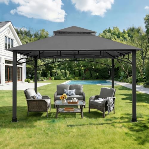 Gray Replacement Gazebo Cover Compatible with ABC 9X9ft in 9X9ft, alternate view 6