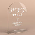 Grazing Table Sign, Grazing Table Supplies, Clear Acrylic Wedding Signs