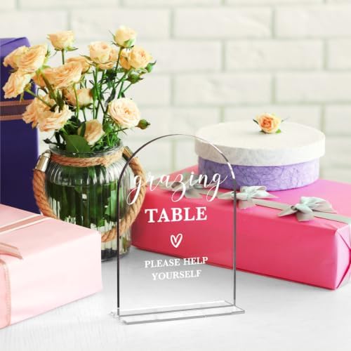 Grazing Table Sign, Grazing Table Supplies, Clear Acrylic Wedding Signs, alternate view 4