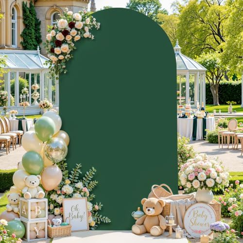 Green Arch Backdrop Cover 6.6FT Party Wedding Arch Covers Stretchy Backdrop Baby Shower Bridal Shower Birthday