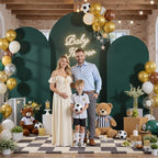 Green Arch Backdrop Set of 3, 6ft 6.6ft 7.2ft Stretchy Spandex Fitted Cover for Round Top Chiara Stand, alternate view 3