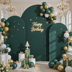 Green Arch Backdrop Set of 3, 6ft 6.6ft 7.2ft Stretchy Spandex Fitted Cover for Round Top Chiara Stand, alternate view 7