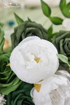 Green Artificial Flowers Box Silk Flowers with Stems for Wedding, alternate view 7