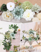 Green Artificial Flowers Combo for Wedding & Home Decor in Forest Green, alternate view 3