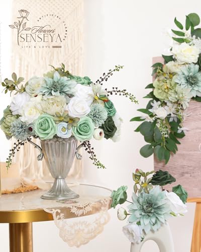 Green Artificial Flowers Combo for Wedding & Home Decor in Forest Green, alternate view 5
