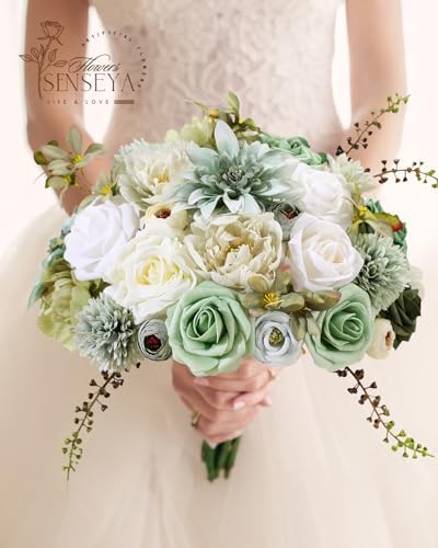 Green Artificial Flowers Combo for Wedding & Home Decor in Forest Green, alternate view 6