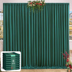 Green Backdrop Curtains 32 x 10ft for Photo Background Wrinkle Free in W4' x H10'(8 panels) in Green, alternate view 2