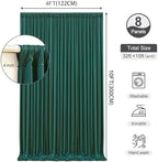 Green Backdrop Curtains 32 x 10ft for Photo Background Wrinkle Free in W4' x H10'(8 panels) in Green, alternate view 3