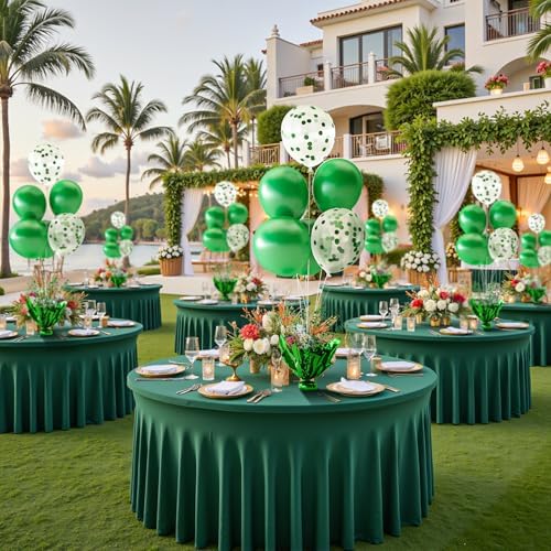 Green Balloon Table Centerpiece Kit, 4 Sets Green Balloon Stands for Tables with Metallic Star Centerpieces, alternate view 4