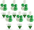 Green Balloon Table Centerpiece Kit, 6 Sets Green Balloon Stands for Tables with Metallic Star Centerpieces