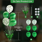 Green Balloon Table Centerpiece Kit, 6 Sets Green Balloon Stands for Tables with Metallic Star Centerpieces, alternate view 3