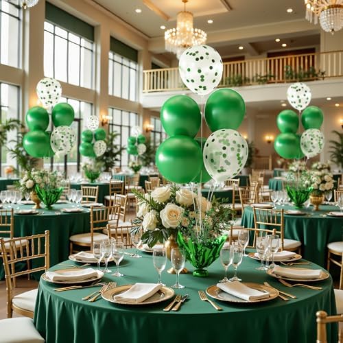 Green Balloon Table Centerpiece Kit, 6 Sets Green Balloon Stands for Tables with Metallic Star Centerpieces, alternate view 6