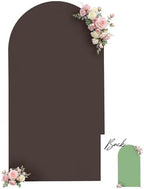 Green Brown Arch Backdrop Cover 6.6FT Party Wedding Arch Covers Stretchy Backdrop Baby Shower Bridal Shower, alternate view 7
