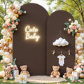 Green Brown Arch Backdrop Cover 7.2 and 6ft Party Wedding Arch Covers Stretchy Backdrop Baby Shower Bridal