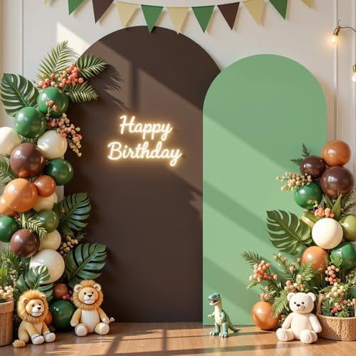 Green Brown Arch Backdrop Cover 7.2 and 6ft Party Wedding Arch Covers Stretchy Backdrop Baby Shower Bridal, alternate view 2