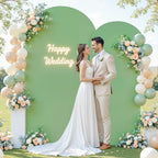 Green Brown Arch Backdrop Cover 7.2 and 6ft Party Wedding Arch Covers Stretchy Backdrop Baby Shower Bridal, alternate view 6