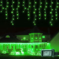 Green Christmas Icicle Lights, 33FT 360 LED 60 Drops