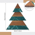 Green Christmas Tree Marble Cheese Board Charcuterie Cutting Tray Marble Serving Decorative for Decoration, alternate view 2