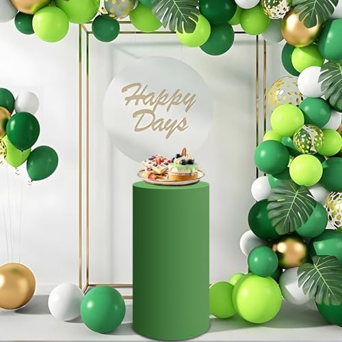 Green Cylinder Pedestal Stand Cover 1 Pcs