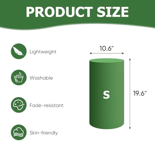 Green Cylinder Pedestal Stand Cover 1 Pcs, alternate view 2