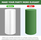 Green Cylinder Pedestal Stand Cover 1 Pcs, alternate view 4