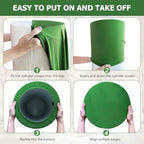 Green Cylinder Pedestal Stand Cover 1 Pcs, alternate view 5