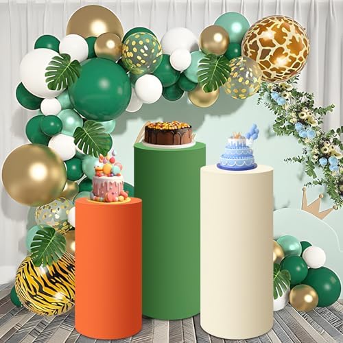 Green Cylinder Pedestal Stand Cover 1 Pcs, alternate view 6