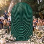 Green Draped Arch Cover, 6.6FT Elegant Wedding Arch Backdrop Cover in 6.6FT in Green, alternate view 3