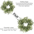 Green Eucalyptus Wreaths for Front Door Spring Summer Wreath with Eucalyptus Leaves, Olives Leaves, Mixed Berry, alternate